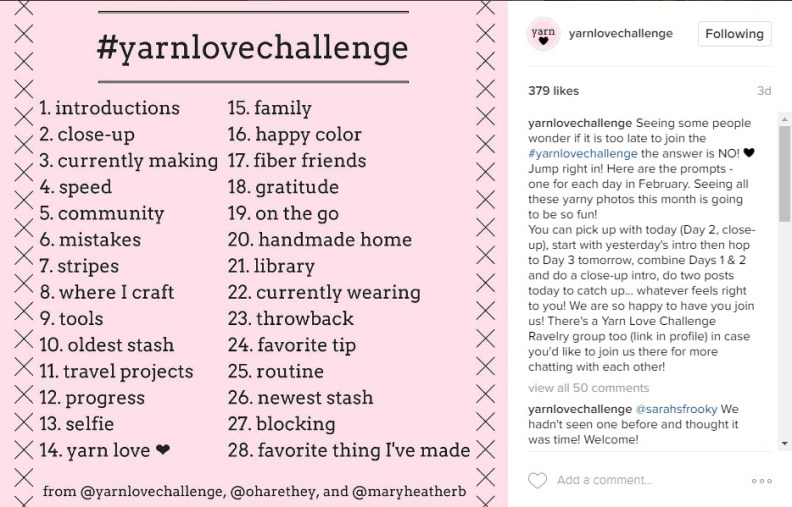 Yarn Love Challenge