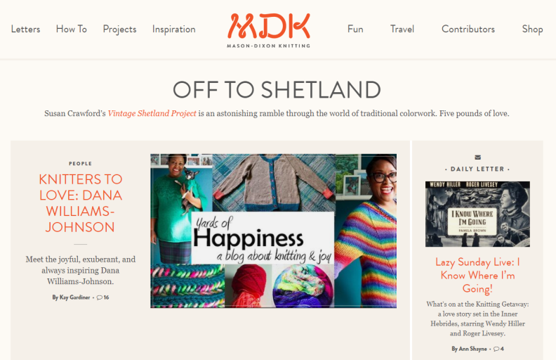 Mason Dixon Knitting Feature