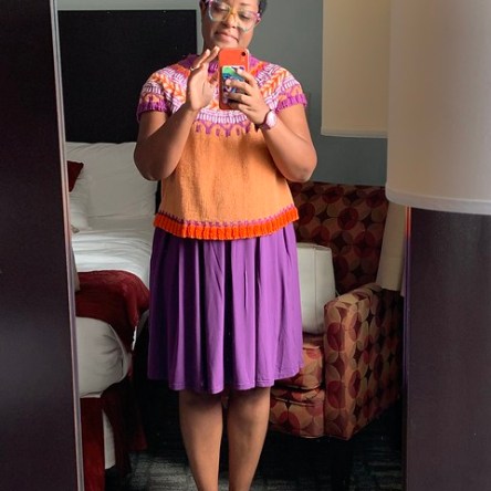 Dana's hotel room selfie