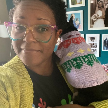 Dana and Jellybean enjoying sweater weather