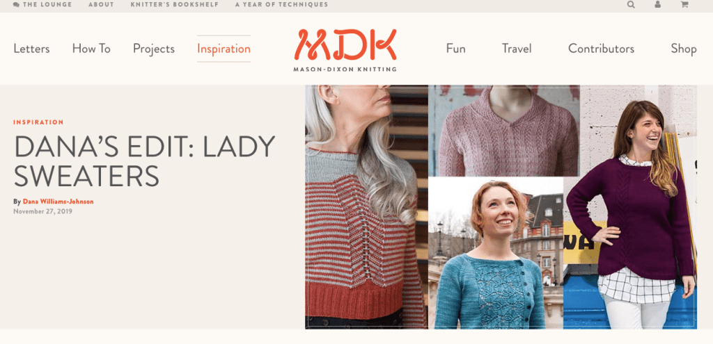 Dana's Edit on Mason Dixon Knitting 