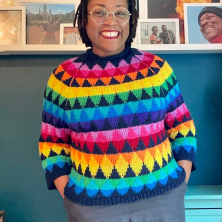 DWJ in the Ferda sweater