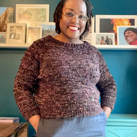 DWJ wearing a Lento sweater